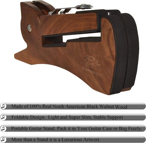 Guitar Stand, Black Walnut Wood Acoustic Guitar Stand, Electric Guitar Stand, Bass Banjo Guitar Stand, Portable Universal Guitar Stand, Guitar Accessories(Black Walnut Wood) in Saudi Arabia