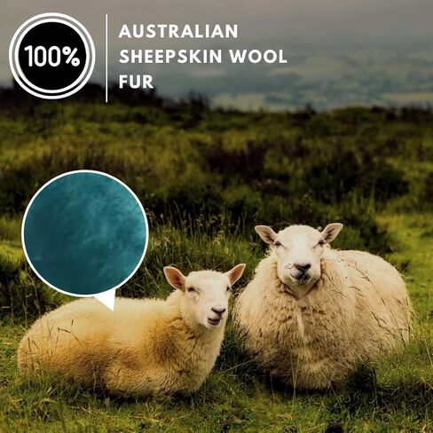 Andalus Brands Australian Sheepskin Steering Wheel Cover, Anti-Slip Universal 15 Inch Fuzzy Steering Wheel Cover Offers a Plush Velvet-Like Touch, Eco-Friendly Fluffy Steering Wheel Cover (Black) in Kuwait