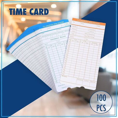 100 قطعة من بطاقات الوقت، بطاقات الوقت الشهرية، بطاقات ساعة الوقت لمسجل رواتب الموظفين لساعة الوقت (وليس البطاقات الحرارية) in Kuwait