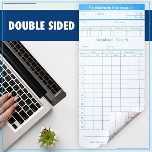 100 قطعة من بطاقات الوقت، بطاقات الوقت الشهرية، بطاقات ساعة الوقت لمسجل رواتب الموظفين لساعة الوقت (وليس البطاقات الحرارية) in Kuwait