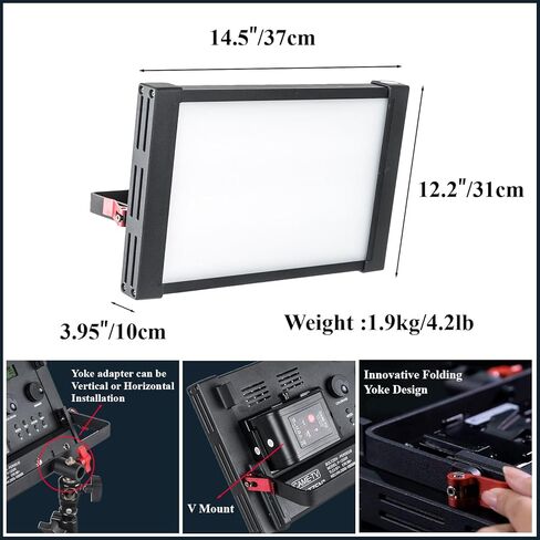 Came-TV LED Video Light Panel Lighting RGBWW المحمولة Boltzen Perseus 1200R 55W SMD أضواء سفر ناعمة 2000-10000K، 36 وضع مشهد كامل اللون TLCI97+ CRI96+، التحكم في التطبيق للتصوير الفوتوغرافي في الاستوديو in Kuwait