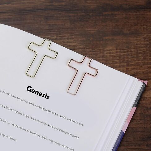 Mr. Pen- Cross Paper Clips, 35 Pack (Gold and Rose Gold Color), Bible Paper Clips, Journaling Paper Clips, Bible Study Supplies, Christian Journaling Supplies, Bible Journaling Items, Bible Clips in Saudi Arabia