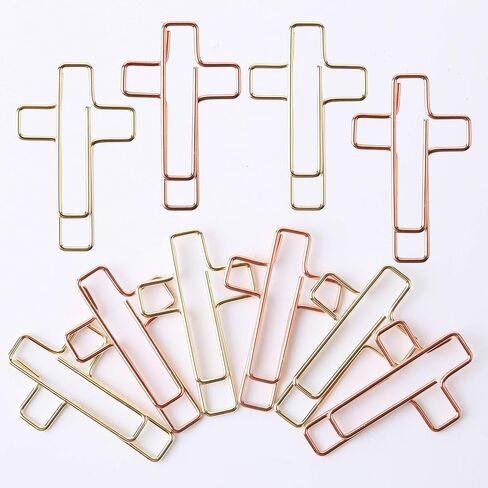 Mr. Pen- Cross Paper Clips, 35 Pack (Gold and Rose Gold Color), Bible Paper Clips, Journaling Paper Clips, Bible Study Supplies, Christian Journaling Supplies, Bible Journaling Items, Bible Clips in Saudi Arabia