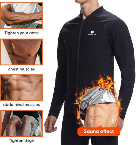 HOTSUIT Compression Stretchy Sauna Suit for Men, Body Shaping Sauna Leggings for Fitness Workout in Saudi Arabia