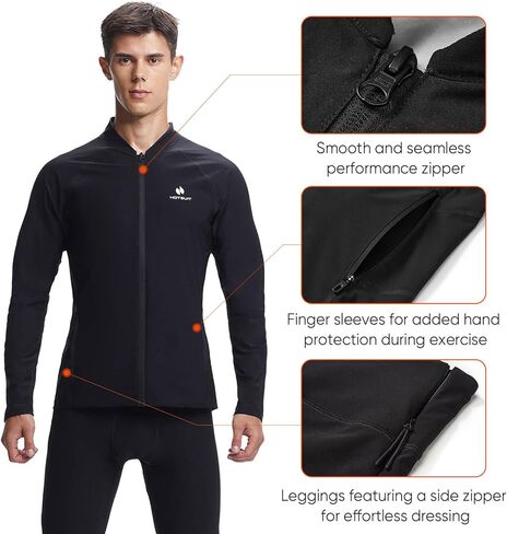HOTSUIT Compression Stretchy Sauna Suit for Men, Body Shaping Sauna Leggings for Fitness Workout in Saudi Arabia