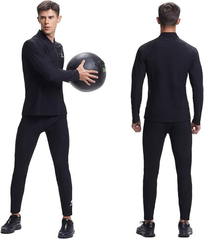 HOTSUIT Compression Stretchy Sauna Suit for Men, Body Shaping Sauna Leggings for Fitness Workout in Saudi Arabia