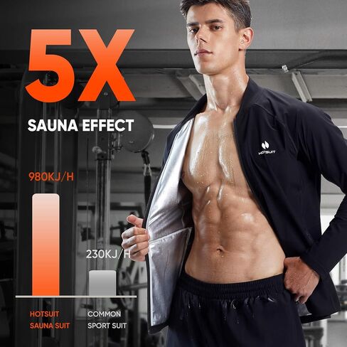 HOTSUIT Compression Stretchy Sauna Suit for Men, Body Shaping Sauna Leggings for Fitness Workout in Saudi Arabia