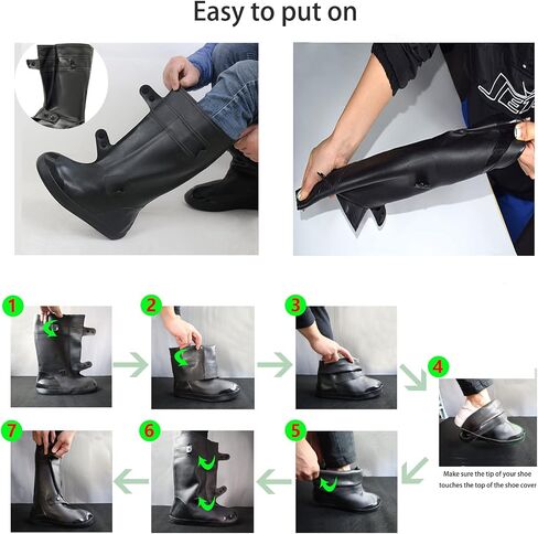 Waterproof Shoe Covers for Rain and Snow Boot Covers Waterproof Reusable & Foldable, Non-Slip in Saudi Arabia