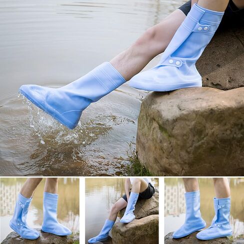 Waterproof Shoe Covers for Rain and Snow Boot Covers Waterproof Reusable & Foldable, Non-Slip in Saudi Arabia