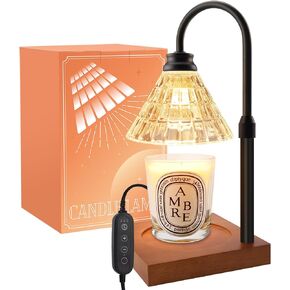 Candle Warmer Lamp with Dimmer, 2H/4H/8H Timer, Compatible with Yankee Candle Large Jar Candle, Home Decor Gift for her, Birthday Gift for mom, Home Scented Jar Candles Heater,Black