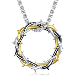 Seiyang Crown of Thorns Necklace 925 Sterling Silver Crown Pendant Amulet Jewelry Gifts (with Gift Box)