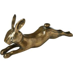 Decorative Embossed Aluminum Rabbit, Antique Brass