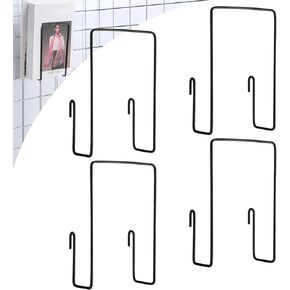 4 Pack Wire Wall Grid Panel Accessories Grid Wall Shelf Hook Rack Bookshelf Grid Wall Organizer Display Shelf Hanging Storage Letter Sorter Shelf for Home Office Kitchen Decor