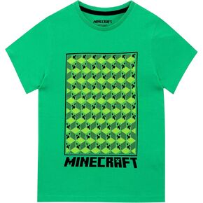 Minecraft Boys' Creeper T-Shirt Green 14