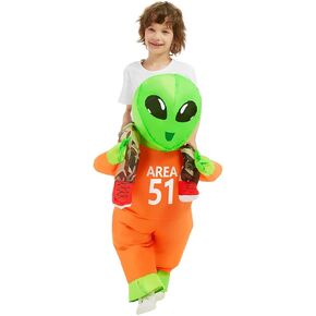 GOOSH Inflatable Costume for Kids Alien Costume Boys Girls Funny Blow up Halloween Costume for Halloween Fancy Party Cosplay