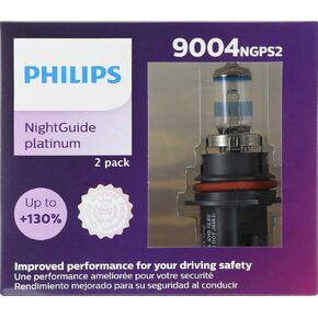 Philips Automotive Lighting 9004 NightGuide Platinum Upgrade Headlight Bulb, Pack of 2