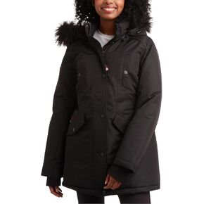 CANADA WEATHER GEAR Women's Winter Coat - Stadium Parka Jacket, Fur Trim Hood (S-XL)