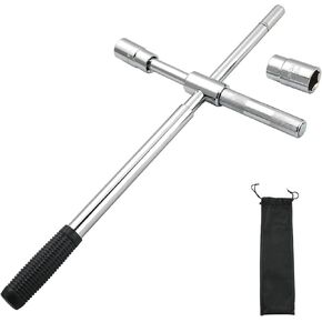 DASBET 23 بوصة مفتاح ربط ممتد عالمي 4 اتجاهات للخدمة الشاقة مجموعة مفتاح ربط متقاطع مع حقيبة تخزين ومآخذ قياسية 17 مم / 19 مم، 21 مم / 23 مم لشاحنة السيارة in Kuwait