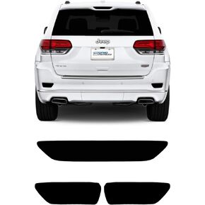 Compatible with 2014-2021 Jeep Grand Cherokee Fog Third Brake Light Tint Kit | Foglight Reflector Overlay Covers Compatible with '14-'21 Jeep Grand Cherokee | Accessories
