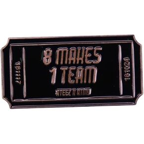 8 MAKES 1 TEAM Ateez South Korean K-POP Boy Band Group Music Pop Stars Idols 1.2" Enamel Pin Badge