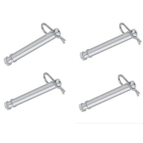 Replacement Stainless Steel Receiver Hitch Pin and Clips TS35010、TS10037C、TS10048B、TS10055B、TS10033B、TS35005、TS35100B fits B&W 2" & 2.5" Receiver Trailer Hitches Tow Pins（4pack）