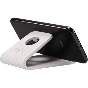 حامل الهاتف الخلوي SAMDI، قاعدة خشبية iPhone: حامل، حامل لتبديل جميع هواتف Android الذكية، iPhone 6 6s 7 8 X Plus 5 5s 5c مكتب الملحقات - (جوز أسود) in Kuwait
