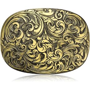 Antique Engraved Floral Belt Buckle, Western Cowgirl Belt Buckle for Women, Vintage Belt Buckle