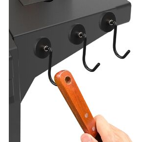 4 Pack Magnetic Grill Hooks, Magnet Hooks for Grills for Utensils, Strong Magnetic Hooks for Barbecue Tool, Outdoor Hanging, Refrigerator, Grill, Kitchen