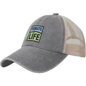 Sandwich Cap Baseball Hat Adjustable Fashion Outdoors Donate_Life Logo Sunhat Unisex