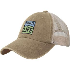Sandwich Cap Baseball Hat Adjustable Fashion Outdoors Donate_Life Logo Sunhat Unisex
