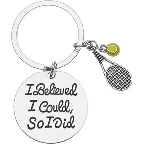 Sportybella Tennis Keychain, Tennis Jewelry- Tennis Players & Tennis Teams Gifts