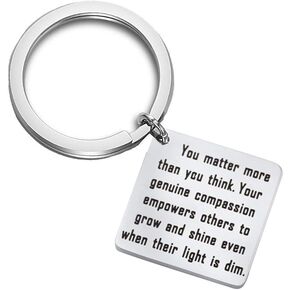 AKTAP Social Worker Gifts Social Worker Jewelry You Matter More Than You Think Thank You Key Chain Gift for Social Worker Volunteer Employee (Keychain)