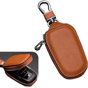 1 PC Car Remote Control Key Bag, 5.51" x 1.96" x 1.18" Built-in Anti-fall Key Storage Pendant, Fits for Cars (Black)