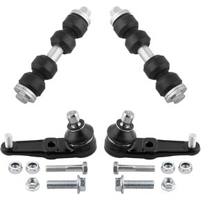 BOXI (Set of 4) 2 Front Lower Ball Joints + 2 Front Sway Bar End Links Fit for Ford Escort 1997 1998 1999 2000 2001 2002 2003 / for Mercury Tracer 1997 1998 1999 | Replace K7305 K8773