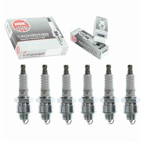 6 pc NGK V-Power Spark Plugs compatible with Chevrolet Bel Air 3.8L 3.9L L6 1950-1962