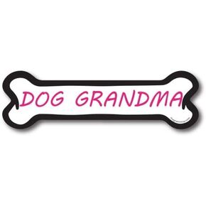 Magnet Me Up Dog Grandma Pink Dog Bone Magnet Decal, 2x7 Inches, Heavy Duty Automotive Magnet for Car Truck SUV