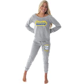 INTIMO Riverdale Juniors' River Vixens Go Bulldogs TV Show 2 Piece Loungewear Jogger Pajama Set