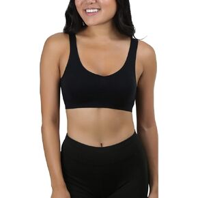 ToBeInStyle Women's Scoop Neck Racerback Sports Bra