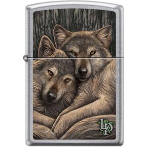 Zippo Lighter- Wolf Moon Black Matte Windproof Lighter #Z5175