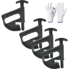 4 Pack Tire Mounting Tools,Motorcycle Tire Changer,Tire Bead Clamp Drop Center Tool,Manual Tire Changer,Tire Bead Breaker,Tire Removal Tool Set Including 4 Heavy Duty Tire Bead Clamps&1 Work Gloves