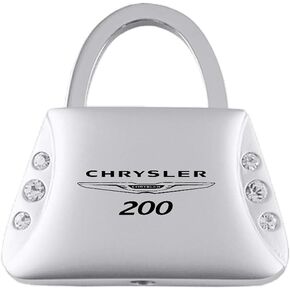 Au-Tomotive Gold, INC. Chrysler 200 Clear Crystals Purse Shape Auto Key Chain