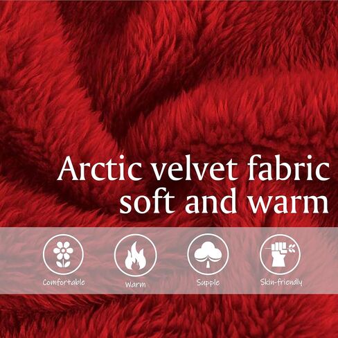 Inner Wish Womens Plush Fleece Robe, Cozy Warm Bathrobe Fuzzy Female Spa Robe With Pockets in Kuwait