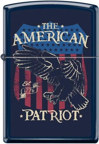 Zippo Lighter- Abstract American USA Flag Navy Matte Windproof Lighter #Z5197 in Saudi Arabia