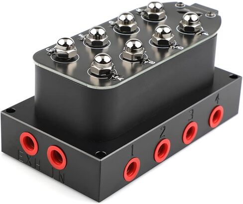 12v 8-valve Solenoid Valve Air Ride Suspension Manifold Valve With Remote Controller 0-300 PSI with five display air pressure gauge in Saudi Arabia