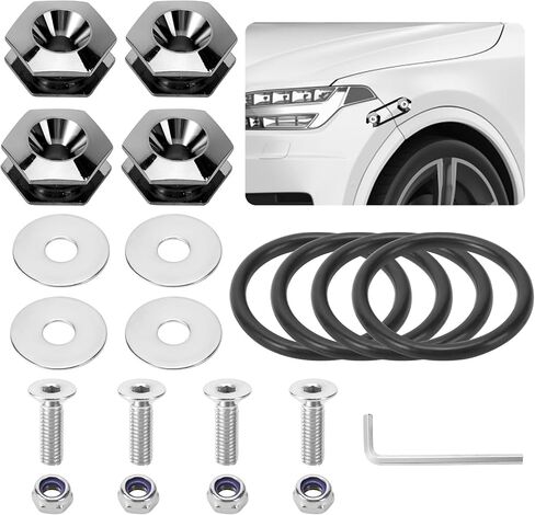 Bumper Quick Release Kit (Dark Black), Quick Release Bumper Holder Quick Release Bumper Fasteners Front Bumper Quick Release Bumper Holders for Cars Compatible for Universal Car Bumper in Saudi Arabia