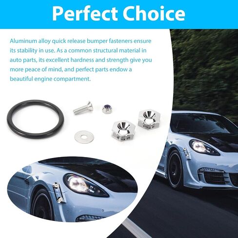 Bumper Quick Release Kit (Dark Black), Quick Release Bumper Holder Quick Release Bumper Fasteners Front Bumper Quick Release Bumper Holders for Cars Compatible for Universal Car Bumper in Saudi Arabia