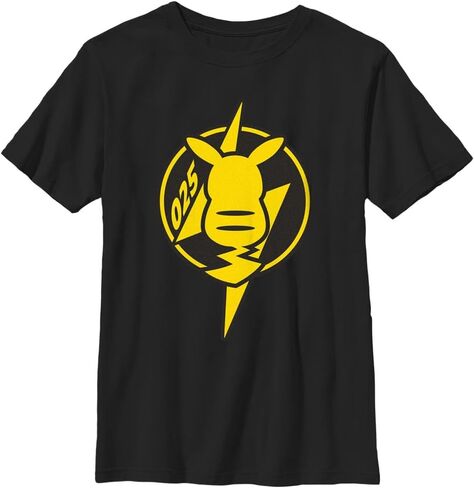 Pokemon Kids Pikachu 025 Badge Full Boys Short Sleeve Tee Shirt in Saudi Arabia