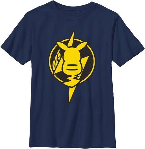 Pokemon Kids Pikachu 025 Badge Full Boys Short Sleeve Tee Shirt in Saudi Arabia