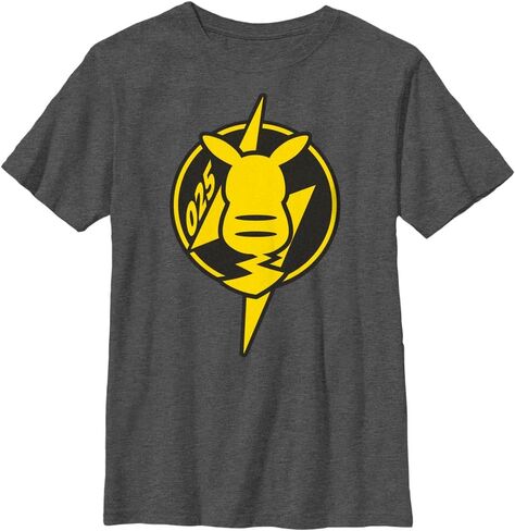 Pokemon Kids Pikachu 025 Badge Full Boys Short Sleeve Tee Shirt in Saudi Arabia