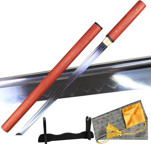 Handmade Katana Sword Real 1095 Steel Clay Tempered Samurai Sword in Saudi Arabia